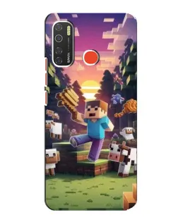Чехол для TECNO Spark 5 с картинкой «Стив на ферме» Чехол для TECNO Spark 5 с картинкой «Стив на ферме»