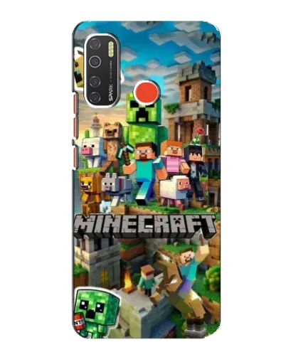 Чехол для TECNO Spark 5 с картинкой «Замок Minecraft»