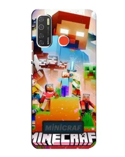 Чохол для TECNO Spark 5 з картинкою «Minecraft герої гри»