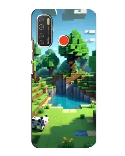 Чехол для TECNO Spark 5 с картинкой «Minecraft летний день»