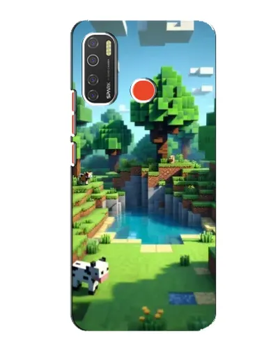 Чехол для TECNO Spark 5 с картинкой «Minecraft летний день»