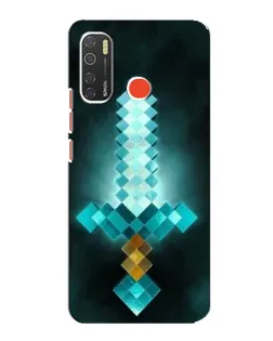 Чехол для TECNO Spark 5 с картинкой «Алмазный меч неон»