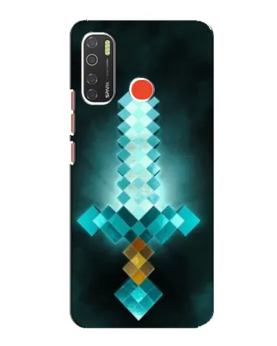 Чехол для TECNO Spark 5 с картинкой «Алмазный меч неон»