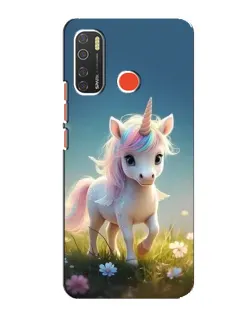 Чехол для TECNO Spark 5 с картинкой «Единорог на поляне»