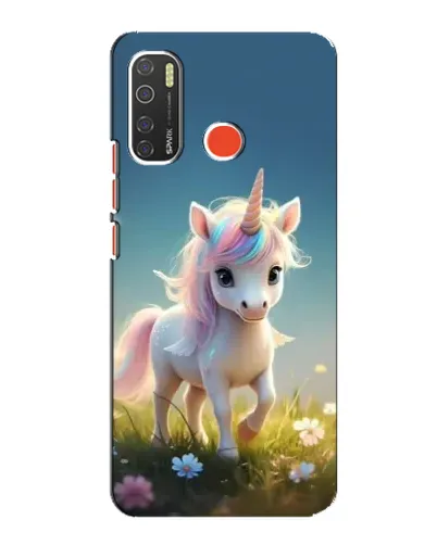 Чехол для TECNO Spark 5 с картинкой «Единорог на поляне»
