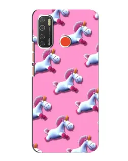 Чехол для TECNO Spark 5 с картинкой «Единороги на розовом»