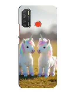 Чехол для TECNO Spark 5 с картинкой «Пара единорогов»