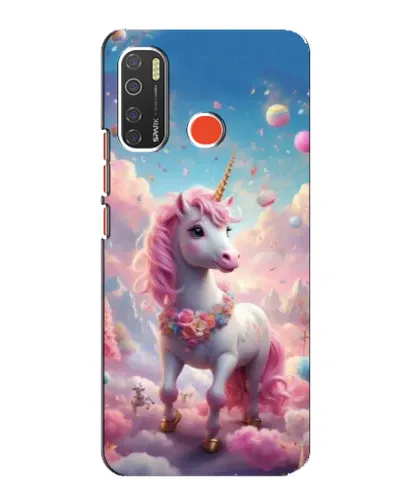 Чехол для TECNO Spark 5 с картинкой «Единорог среди облаков»