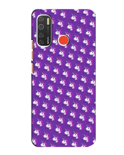 Чехол для TECNO Spark 5 с картинкой «Единороги на фиолетовом»