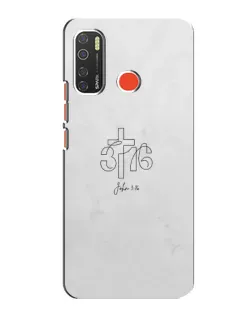 Чехол для TECNO Spark 5 с картинкой «Иоанна 3:16 Крест»