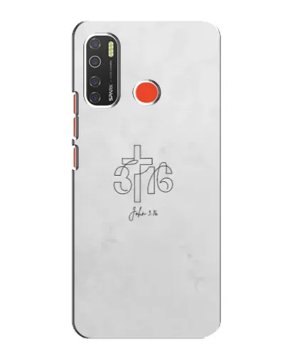 Чехол для TECNO Spark 5 с картинкой «Иоанна 3:16 Крест»