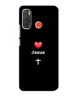 Чехол для TECNO Spark 5 с картинкой «Сердце - Jesus»