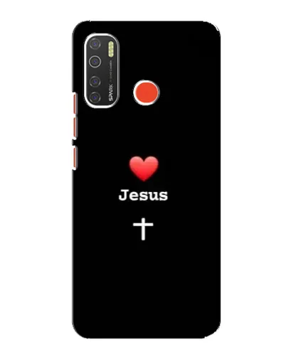 Чехол для TECNO Spark 5 с картинкой «Сердце - Jesus»