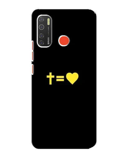 Чехол для TECNO Spark 5 с картинкой «Сердце и Крест»