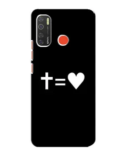 Чехол для TECNO Spark 5 с картинкой «Крест и Сердце»