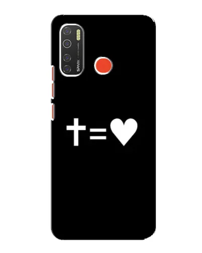 Чехол для TECNO Spark 5 с картинкой «Крест и Сердце»