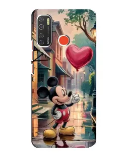 Чехол для TECNO Spark 5 с картинкой «Микки и шарик-сердце»