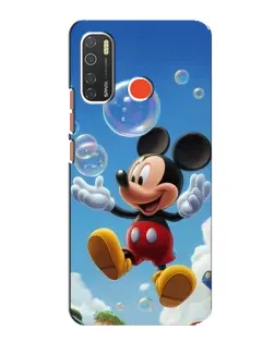 Чехол для TECNO Spark 5 с картинкой «Mickey и мыльные пузыри»