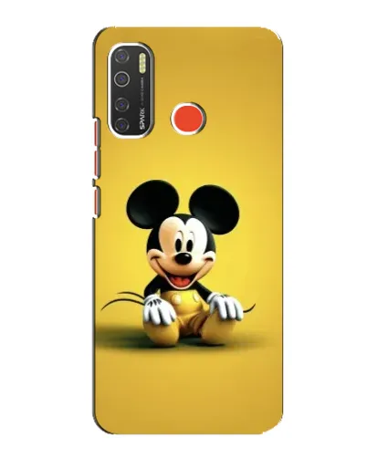 Чехол для TECNO Spark 5 с картинкой «Микки на желтом»