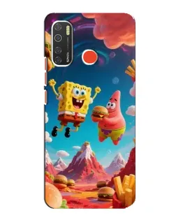 Чехол для TECNO Spark 5 с картинкой «Космический фастфуд»