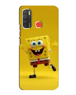 Чехол для TECNO Spark 5 с картинкой «Позитивный Губка Боб»