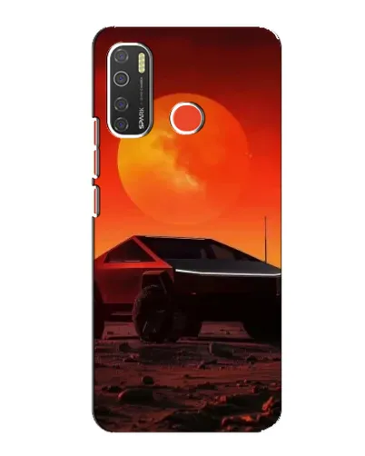 Чехол для TECNO Spark 5 с картинкой «Cybertruck на Марсе»