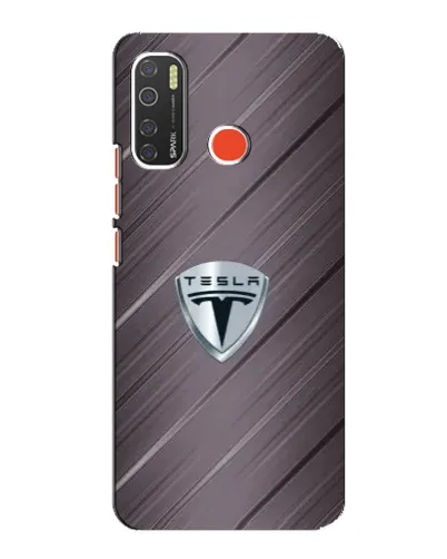 Чехол для TECNO Spark 5 с картинкой «Металлическая текстура Tesla»