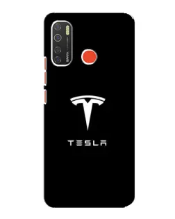 Чехол для TECNO Spark 5 с картинкой «Tesla White Logo»