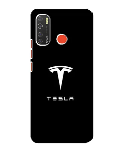 Чехол для TECNO Spark 5 с картинкой «Tesla White Logo»