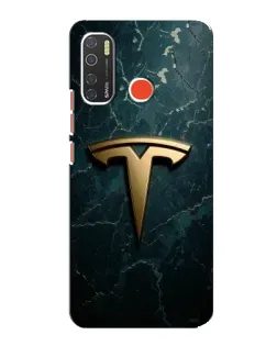 Чехол для TECNO Spark 5 с картинкой «Мраморная Tesla Gold»
