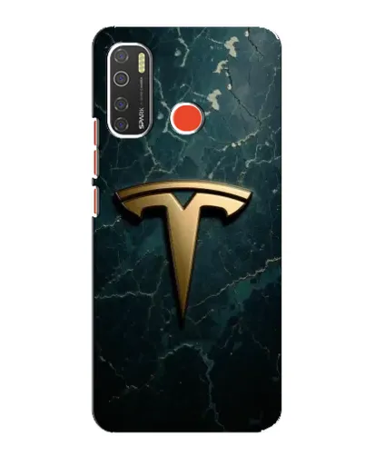 Чехол для TECNO Spark 5 с картинкой «Мраморная Tesla Gold»