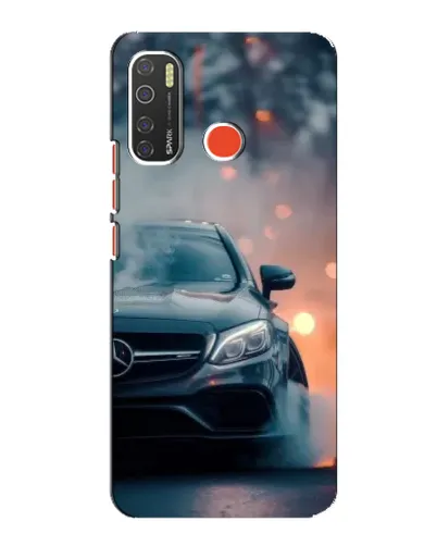 Чехол для TECNO Spark 5 с картинкой «Mercedes — ночной город»