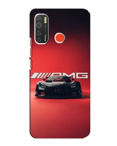 Чехол для TECNO Spark 5 с картинкой «Mercedes AMG — красная линия»