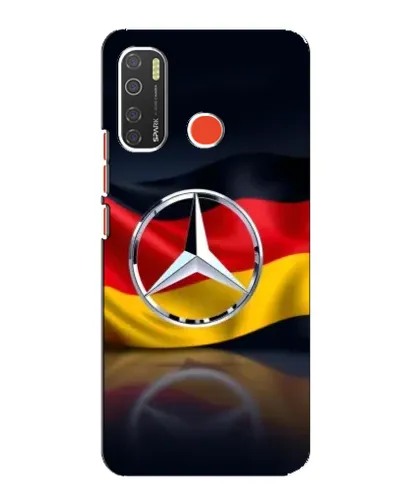 Чехол для TECNO Spark 5 с картинкой «Mercedes — флаг Германии»