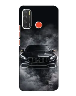 Чехол для TECNO Spark 5 с картинкой «Mercedes в дыму»