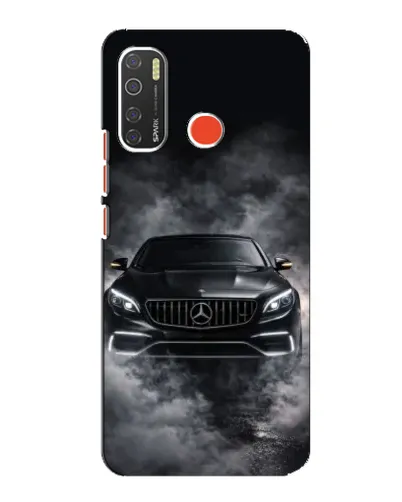 Чехол для TECNO Spark 5 с картинкой «Mercedes в дыму»