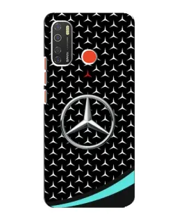 Чехол для TECNO Spark 5 с картинкой «Mercedes — бирюзовый акцент»