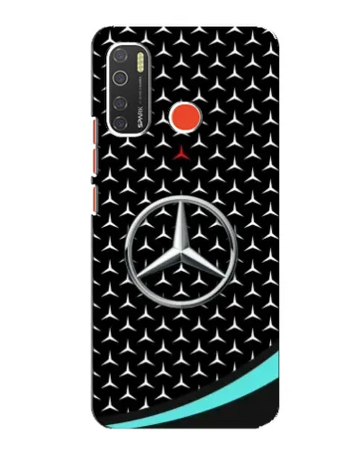 Чехол для TECNO Spark 5 с картинкой «Mercedes — бирюзовый акцент»