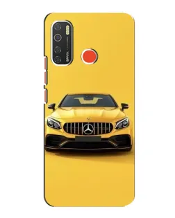 Чехол для TECNO Spark 5 с картинкой «Желтый Mercedes GT»