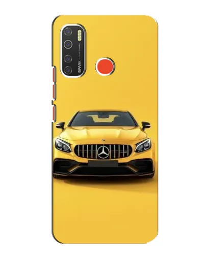 Чехол для TECNO Spark 5 с картинкой «Желтый Mercedes GT»