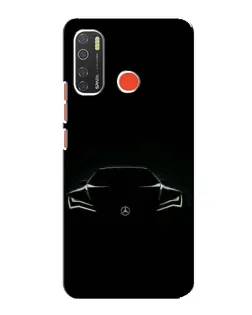 Чехол для TECNO Spark 5 с картинкой «Mercedes — силуэт авто»