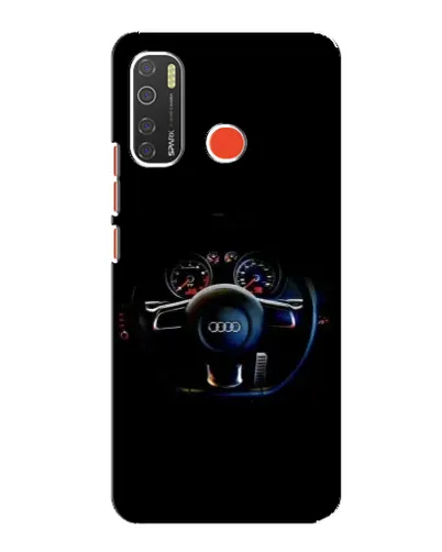 Чехол для TECNO Spark 5 с картинкой «Салон Audi — руль»
