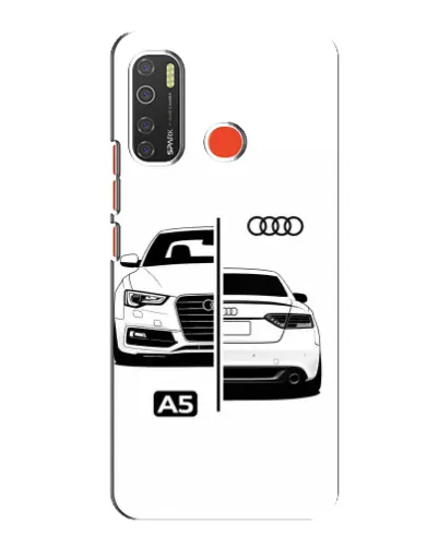 Чехол для TECNO Spark 5 с картинкой «Audi — контрастный дизайн»