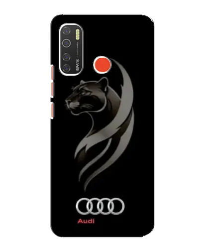 Чехол для TECNO Spark 5 с картинкой «Графика — пантера и Audi»