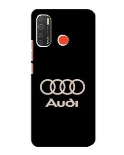 Чехол для TECNO Spark 5 с картинкой «Audi — золотой логотип»