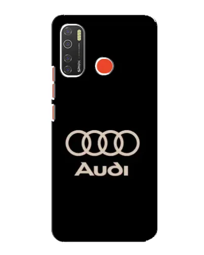 Чехол для TECNO Spark 5 с картинкой «Audi — золотой логотип»