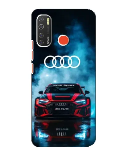 Чехол для TECNO Spark 5 с картинкой «Audi Sport — неон»