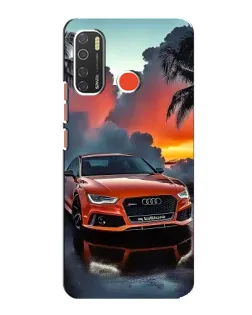 Чехол для TECNO Spark 5 с картинкой «Audi — закат»