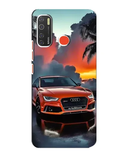 Чехол для TECNO Spark 5 с картинкой «Audi — закат»