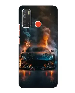 Чехол для TECNO Spark 5 с картинкой «Lamborghini дымная эстетика»